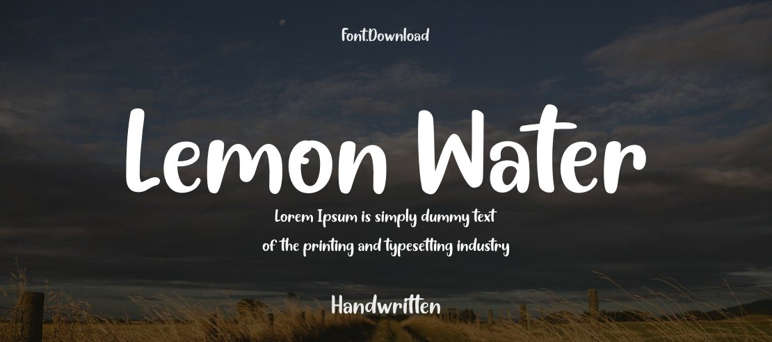 Lemon Water Font