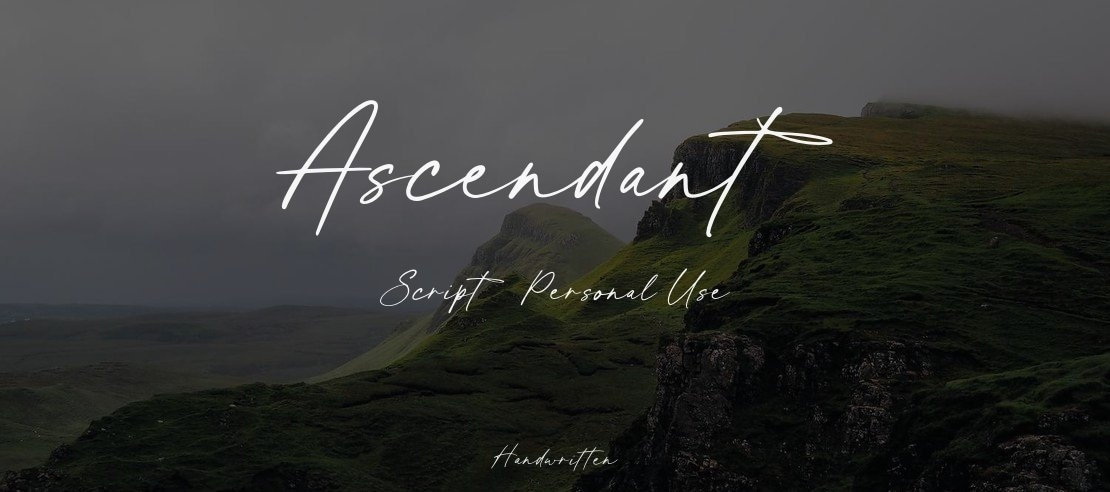 Ascendant Script - Personal Use Font