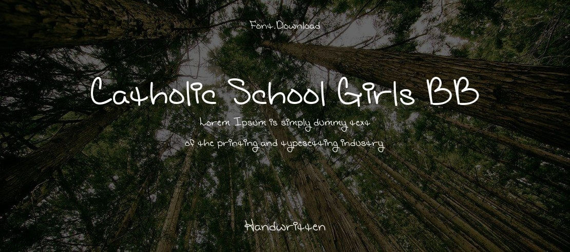 Catholic School Girls BB Font