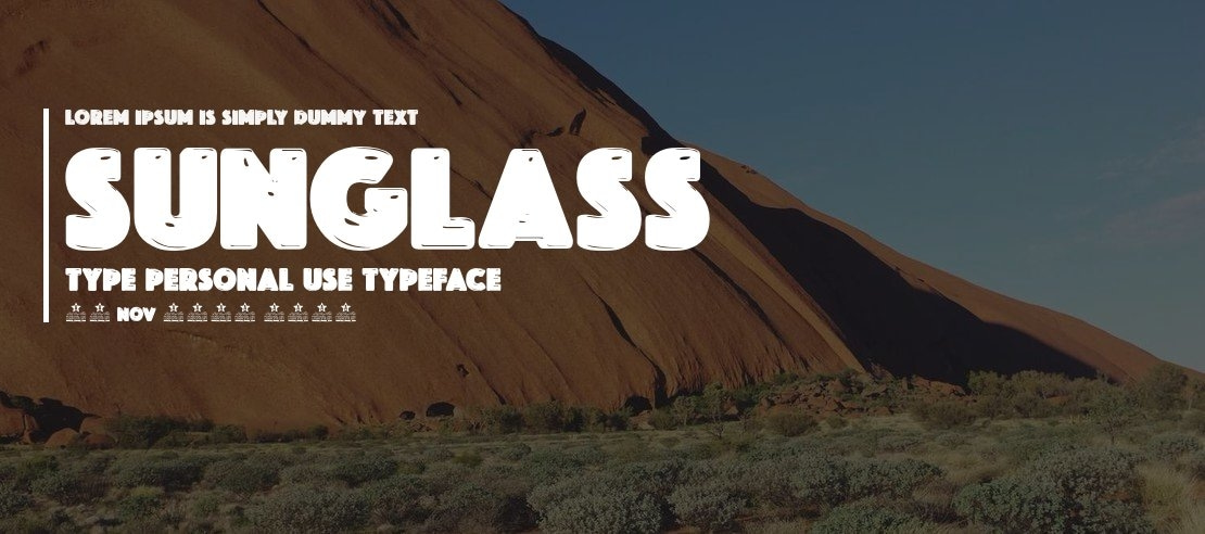 SUNGLASS TYPE PERSONAL USE Font Family