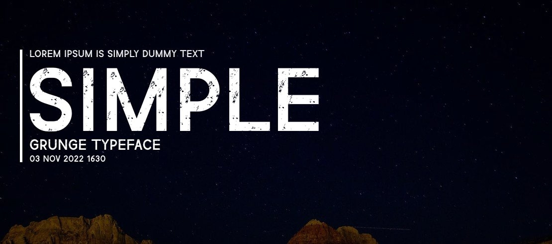 Simple Grunge Font