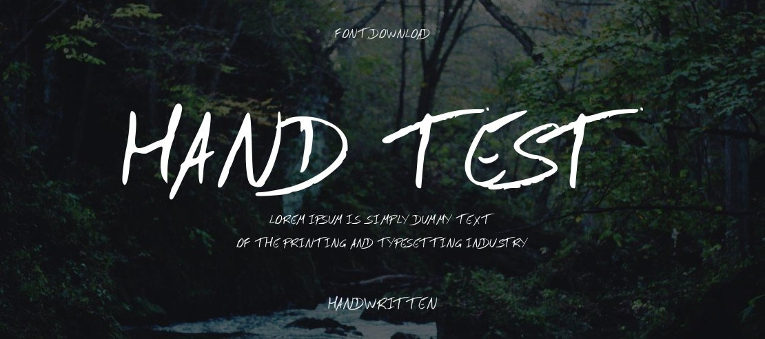 Hand Test Font