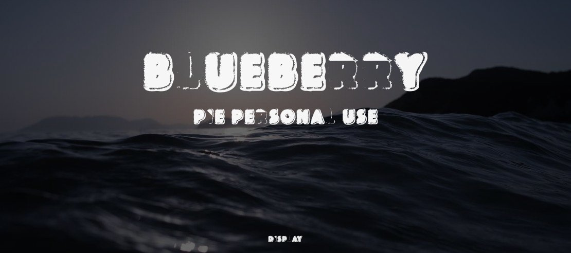 BLUEBERRY PIE PERSONAL USE Font