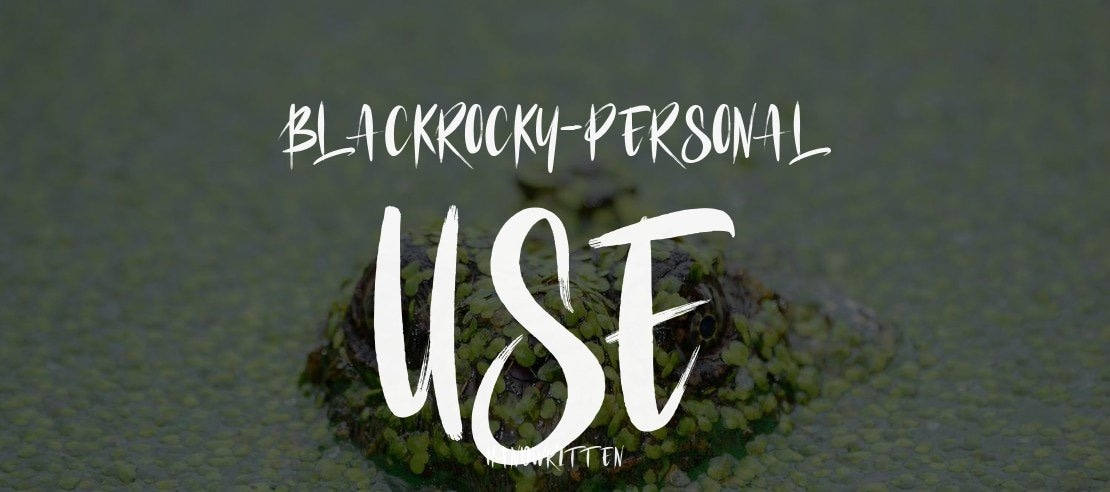 Blackrocky-personal use Font