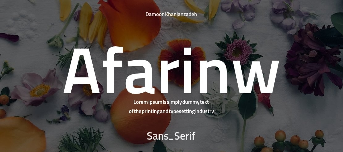 Afarinw  Font Family