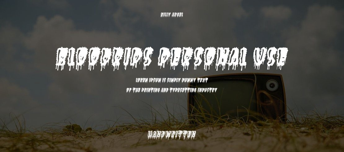 BLOODRIPS PERSONAL USE Font