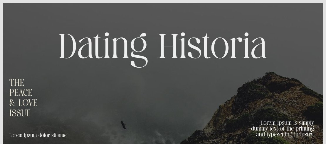 Dating Historia Font Family