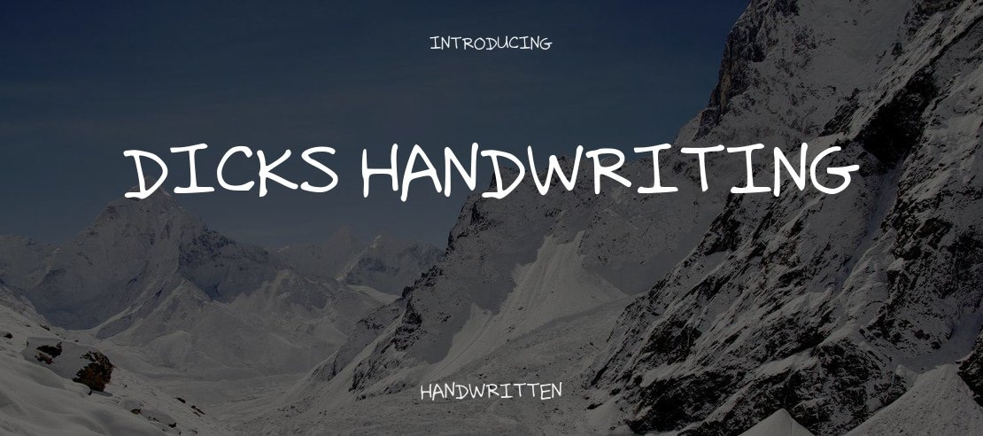 Dicks Handwriting Font