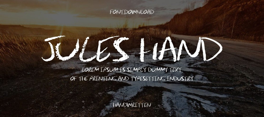 Jules Hand Font