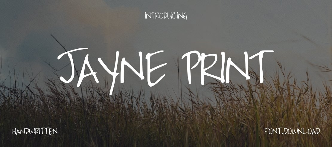 Jayne Print Font