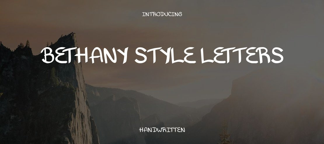 Bethany Style Letters Font