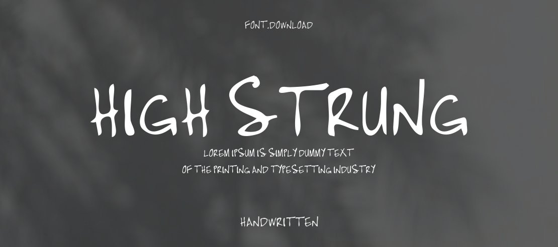 High Strung Font