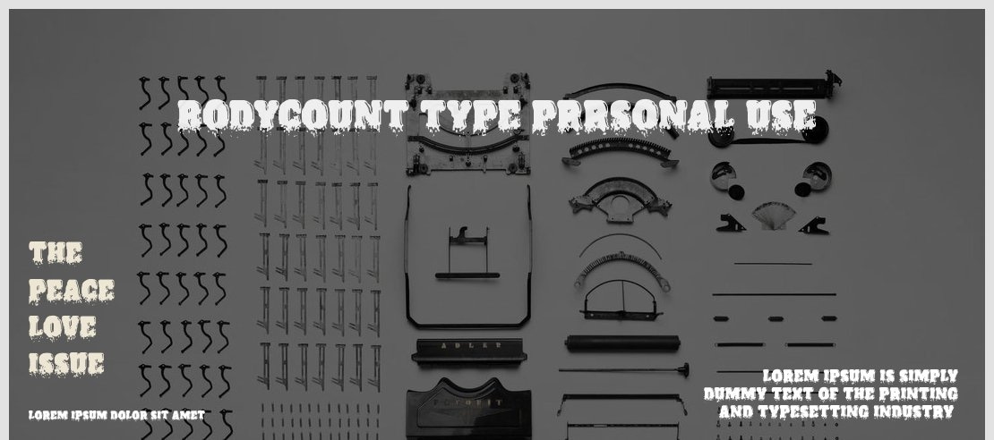 BODYCOUNT TYPE PRRSONAL USE Font