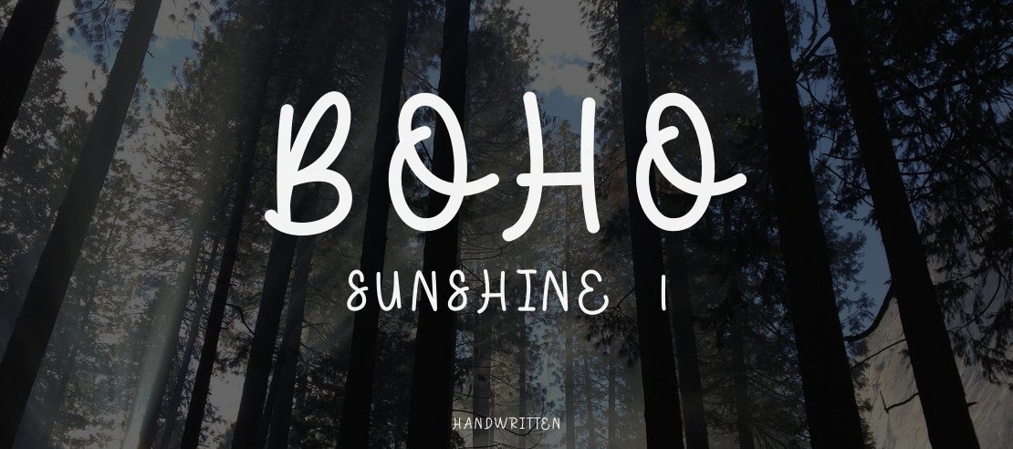 Boho Sunshine 1 Font Family
