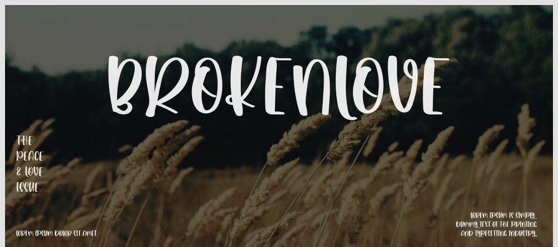 Brokenlove Font