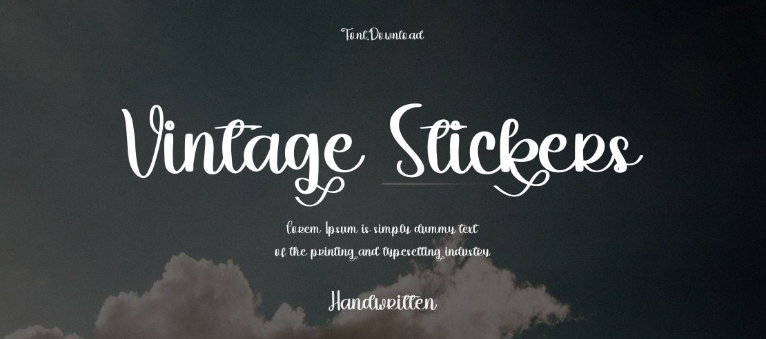 Vintage Stickers Font