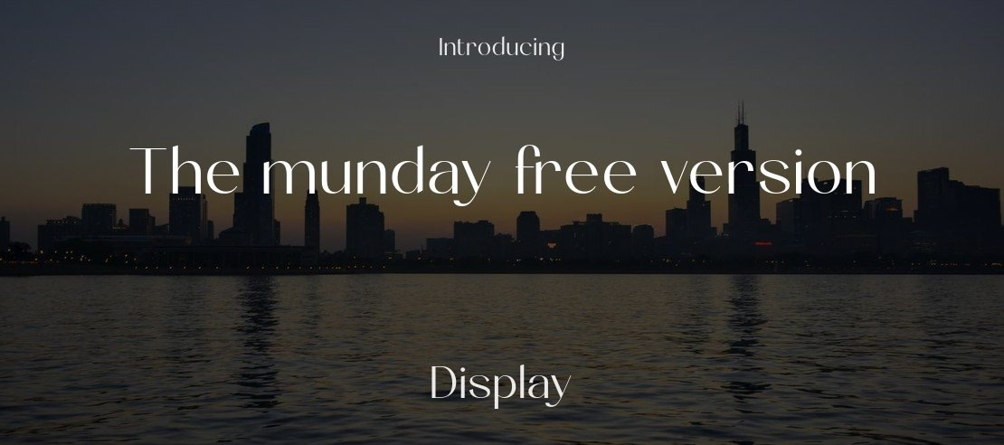 The munday free version Font