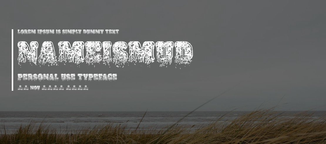 NAMEISMUD PERSONAL USE Font