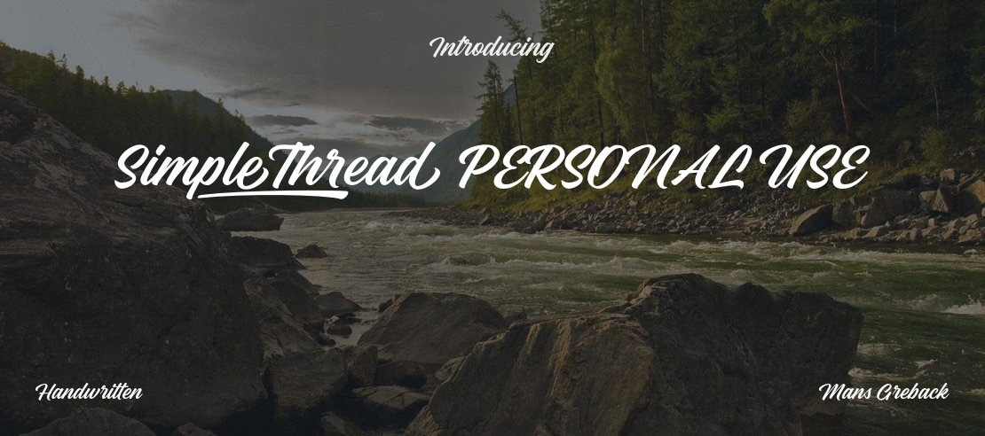 Simple Thread PERSONAL USE Font