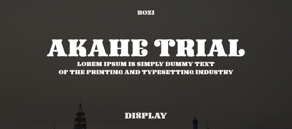 Akahe trial Font