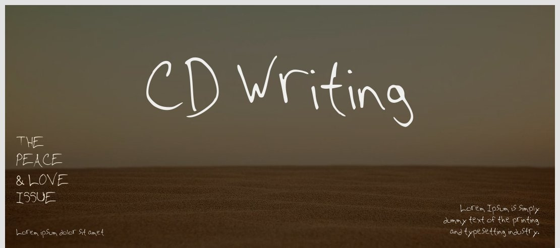 CD Writing Font