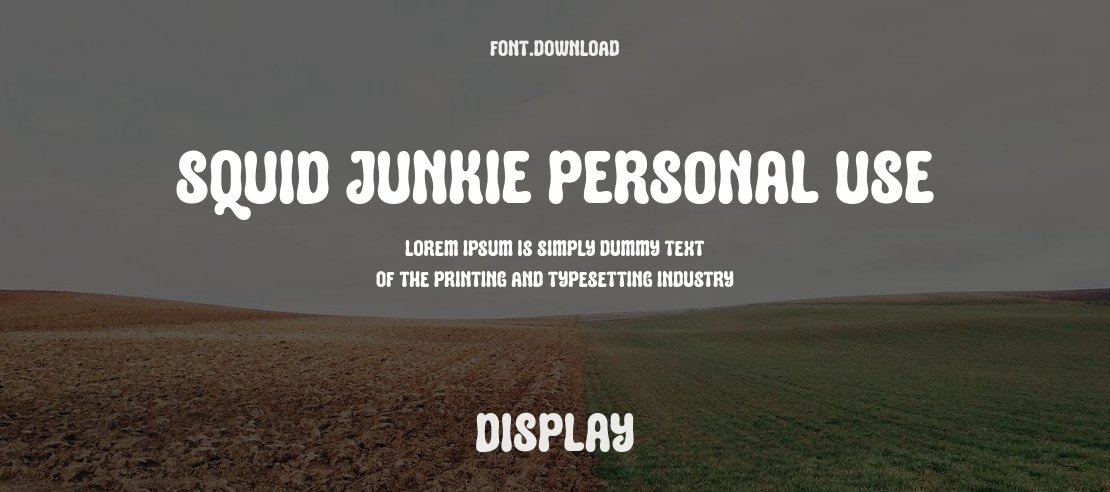 Squid Junkie PERSONAL USE Font