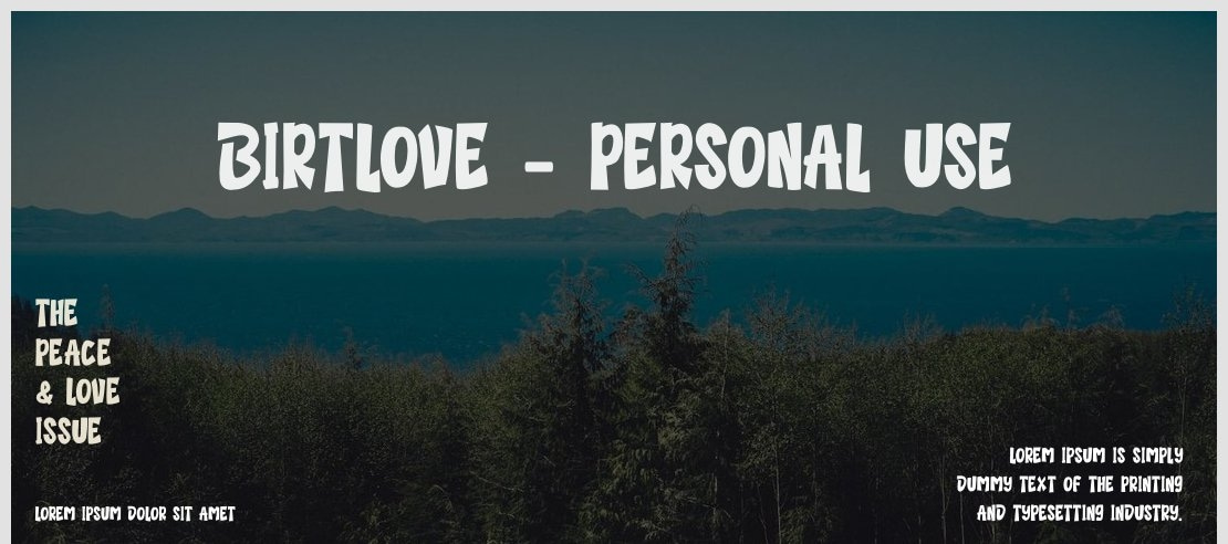 BIRTLOVE - Personal Use Font