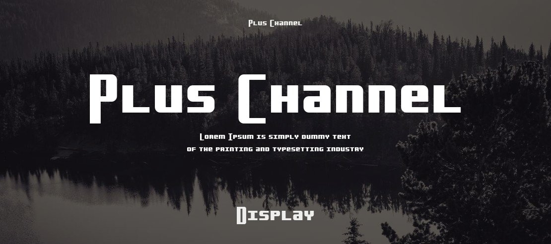 Plus Channel Font