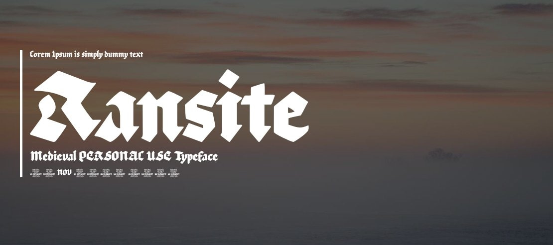 Ransite Medieval PERSONAL USE Font