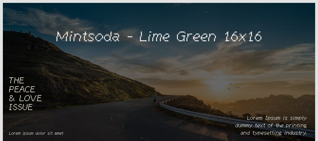 Mintsoda - Lime Green 16x16 Font