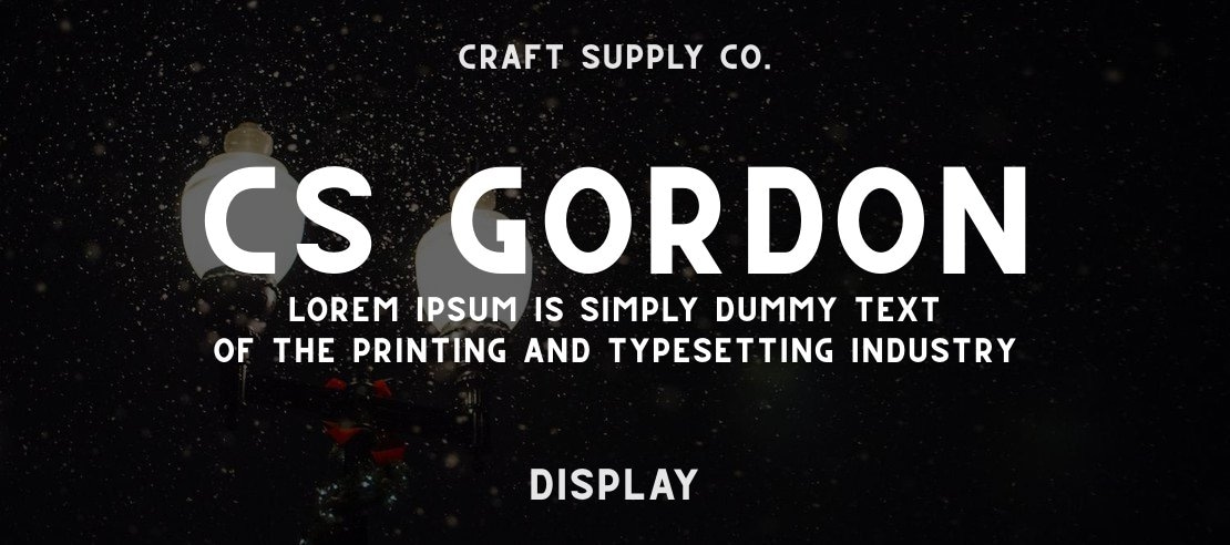 CS Gordon Font