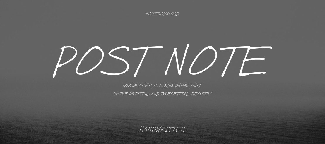 Post Note Font