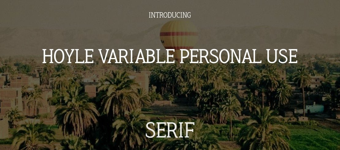 Hoyle Variable PERSONAL USE Font