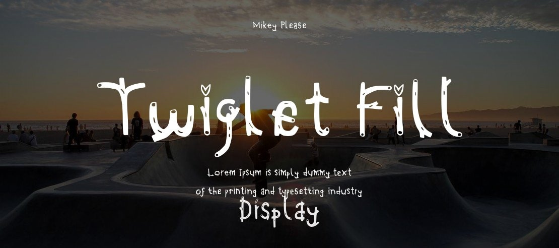 Twiglet Fill Font