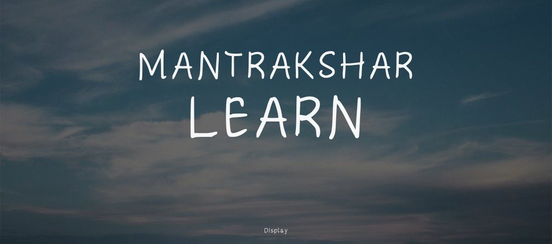 MANTRAKSHAR LEARN Font