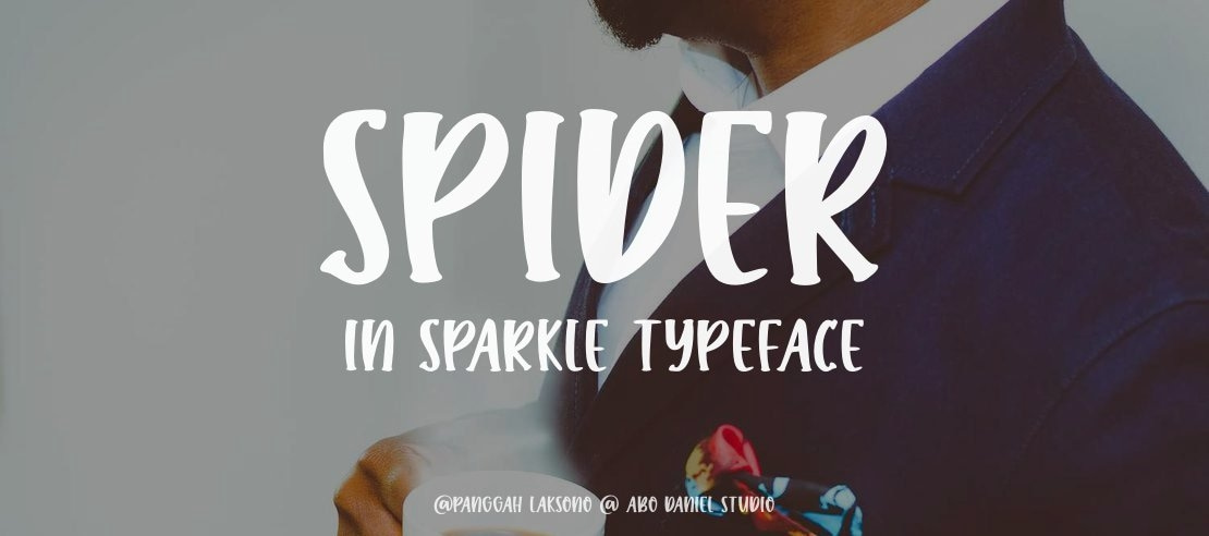 Spider in sparkle Font