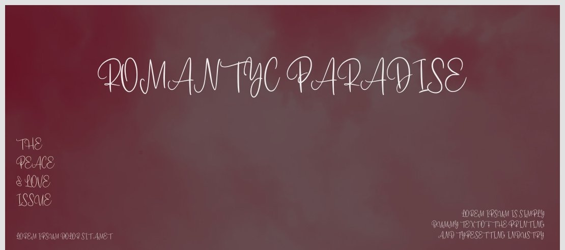 Romantyc Paradise Font