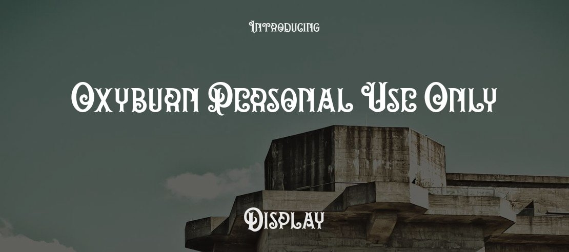 Oxyburn Personal Use Only Font