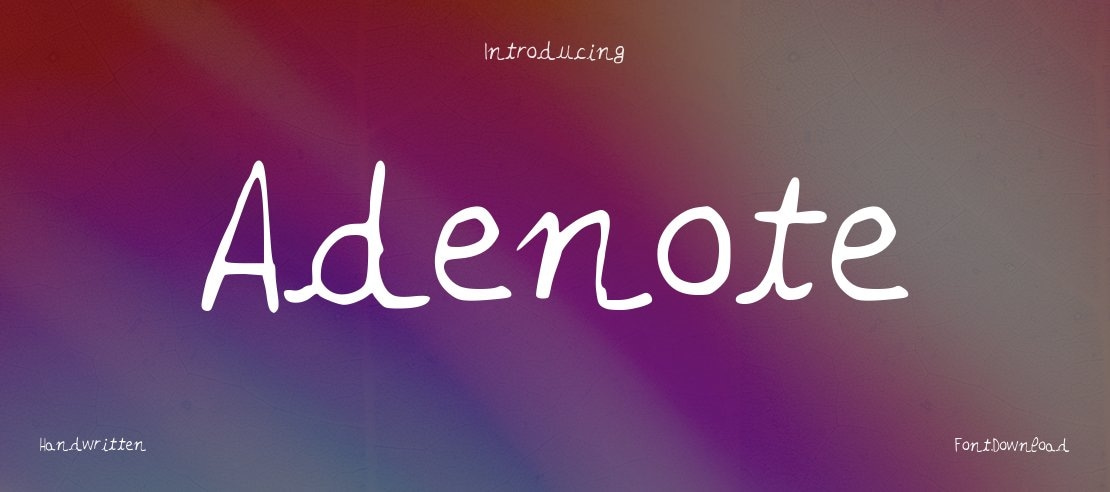 Adenote Font