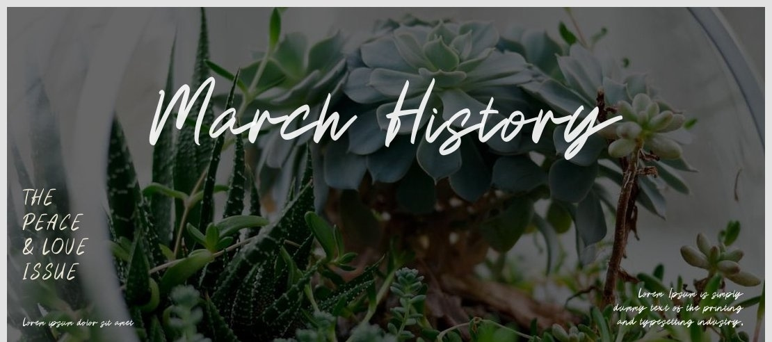 March History Font