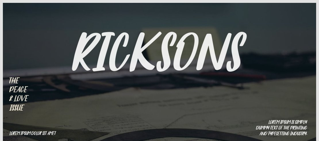 Ricksons Font