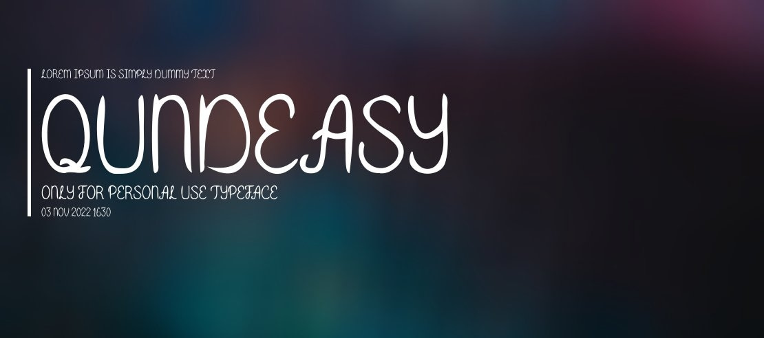 Qundeasy Only For Personal Use Font