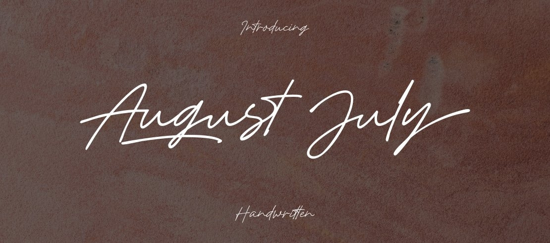 August July Font