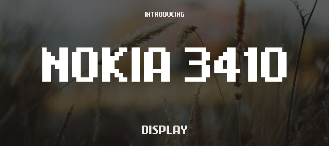 Nokia 3410 Font