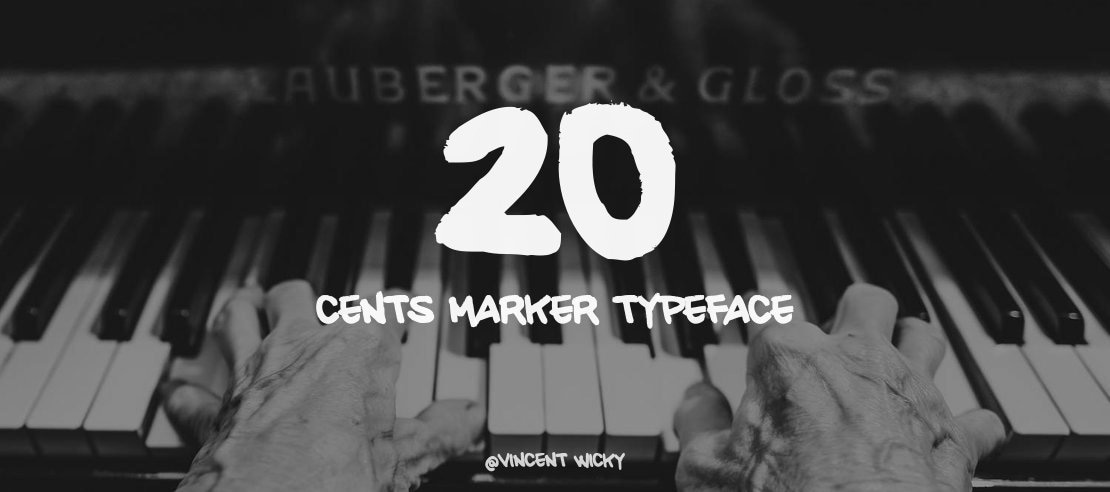 20 Cents Marker Font