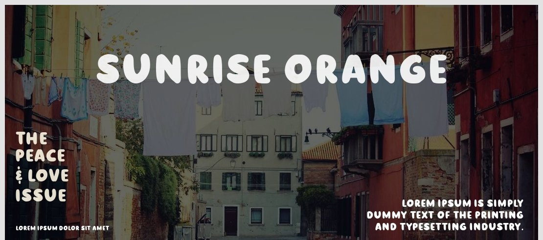 Sunrise Orange Font