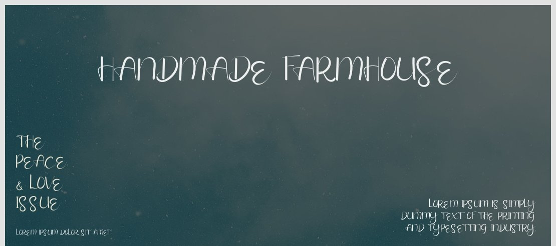 Handmade Farmhouse Font