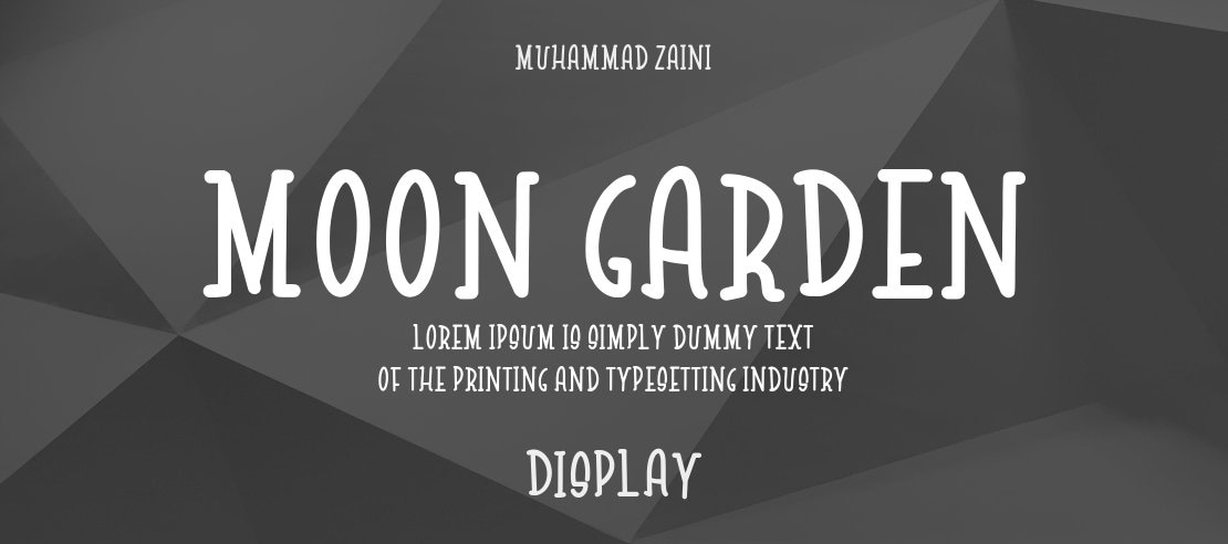 Moon garden Font