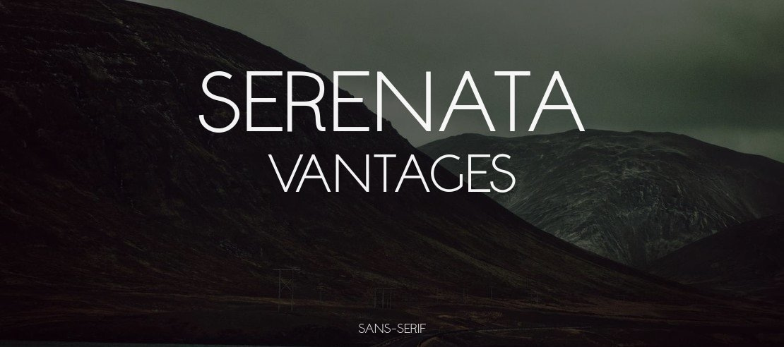 Serenata Vantages Font Family