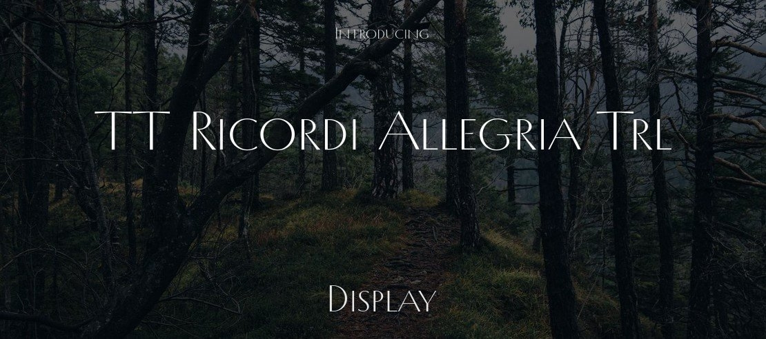 TT Ricordi Allegria Trl Font Family